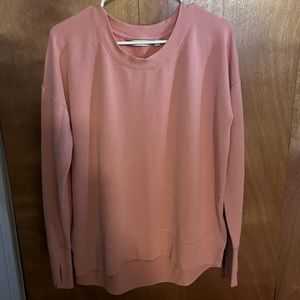 Athleta light pink high low sweatshirt soft